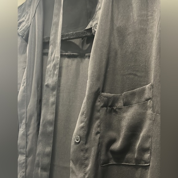 Truly stylish black satin dress- - Picture 3 of 4